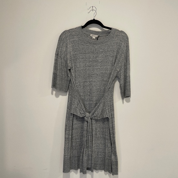 Whistles Milla Tie-Waist Dress in Gray - Picture 5 of 11